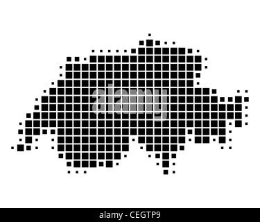 Karte der Schweiz Stockfoto