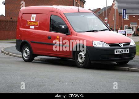 Red Royal Mail Vauxhall van Stockfoto