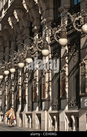 Der ursprüngliche Sitz der Banco Espanol de Credito, Banesto. Calle Alcala, Madrid, Spanien Stockfoto
