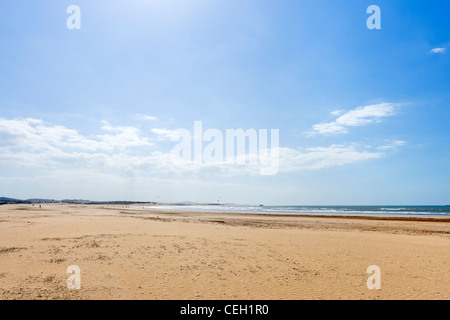 Strand mit Blick von Süden, Essaouira, Marokko, Nordafrika Stockfoto