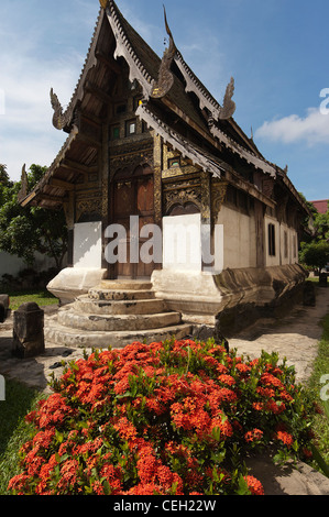 Elk208-1420v Thailand, Chiang Mai, Wat Duang Di ubosot Stockfoto