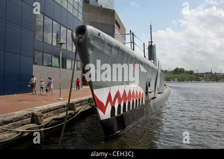 Maryland, Baltimore. uss torsk, Weltkrieg-II-U-Boot. Stockfoto