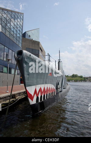 Maryland, Baltimore. uss torsk, Weltkrieg-II-U-Boot. Stockfoto