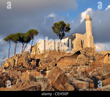 Nabi Samuel - Grab des Propheten Samuel, in der Nähe von Jerusalem in Judäa Wüste, Israel Stockfoto