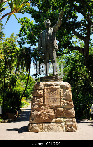 Statue von Cecil Rhodes in des Unternehmens Garten, Cape Town, Western Cape, Südafrika Stockfoto