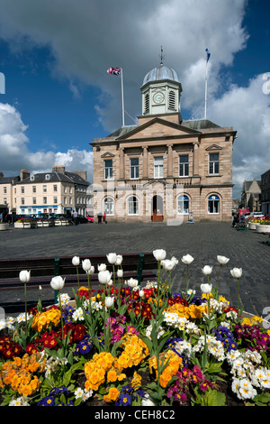 Rathaus und Marktplatz, Kelso, Scottish Borders, Schottland Stockfoto