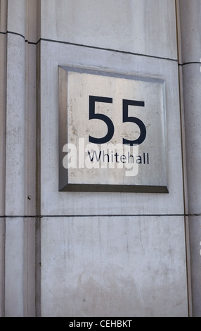 London: '55 Wihehall' Zeichen Stockfoto