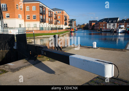 Diglis Dock und Worcester zu Birmingham Kanal in Worcester Stockfoto