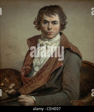 Nach dem Sturz von Robespierre Jacques Louis David 1748-1825 gemalt Selbstportrait im Gefängnis er es an Jean Baptiste Isabery gab Stockfoto