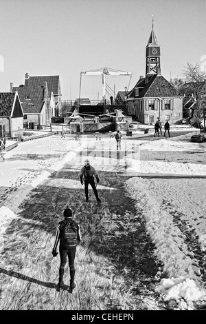 Stadt von Hindeloopen, eines der elf Städte in den historischen elf-Städte-Tour. Stockfoto