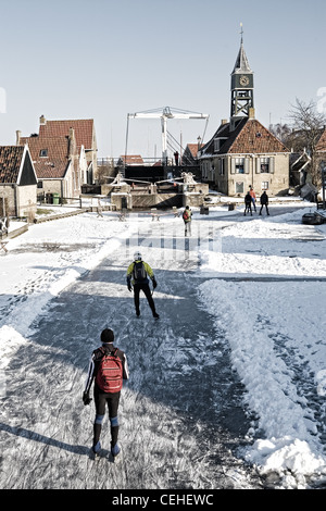 Stadt von Hindeloopen historische Stadt in Friesland und eine der elf Städte in die elf-Städte-Klassikers. Stockfoto