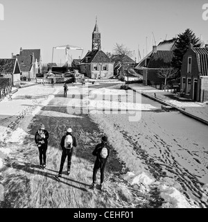 Stadt von Hindeloopen - Friesland, Niederlande einer der elf Städte an der elf-Städte-Tour. Stockfoto