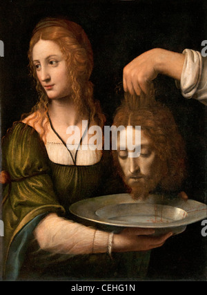 Bernardino Luini 1485 Italien Salome empfängt das Haupt Johannes des Täufers Stockfoto