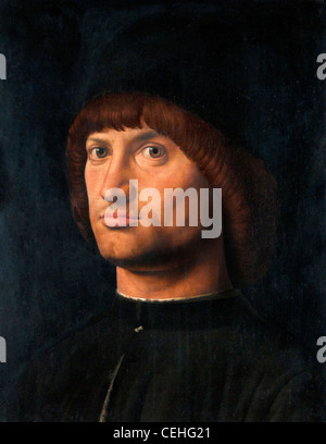 Le Il Condottiere oder Söldner Führer von ANTONELLO da Messina 1475 Italienisch Stockfoto