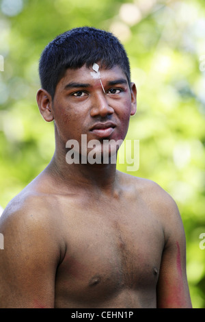 Porträt - hinduistische Thaipusam Cavadee-festival Stockfoto