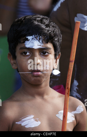 Porträt - hinduistische Thaipusam Cavadee-festival Stockfoto