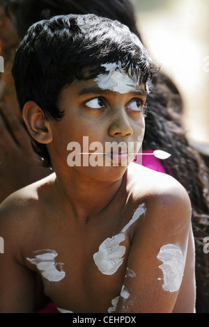 Porträt - hinduistische Thaipusam Cavadee-festival Stockfoto