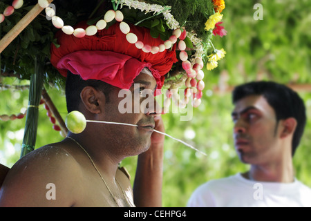 Porträt - hinduistische Thaipusam Cavadee-festival Stockfoto