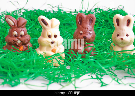 schwarz / weiß Osterhasen Stockfoto