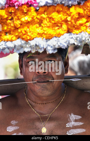 Porträt - hinduistische Thaipusam Cavadee-festival Stockfoto