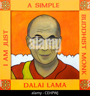 Porträt des Dalai Lama Stockfoto