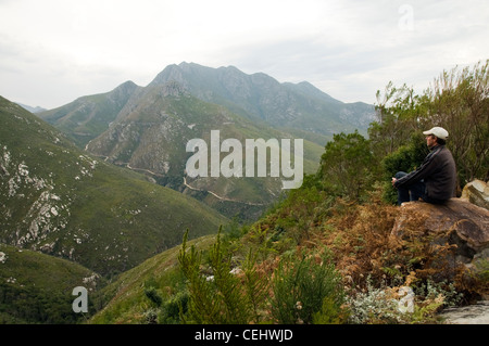 Touristen, die Ruhe, Blick auf Prinz Albert übergeben, Provinz Westkap Stockfoto