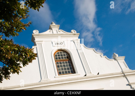 Kap-holländischen Giebel, Wolken Wine Estate, Stellenbosch, Kapstadt-Weinstraße, Provinz Westkap Stockfoto