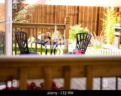 Im Garten entspannen. Stockfoto