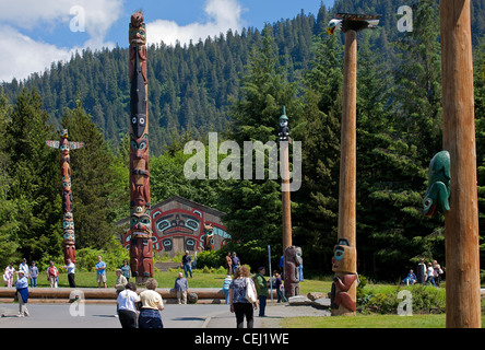 Saxman Totem Park. Ketchikan. Alaska. USA Stockfoto