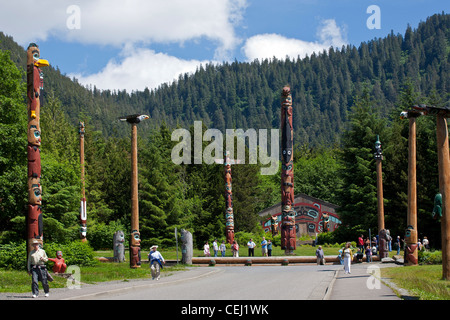 Saxman Totem Park. Ketchikan. Alaska. USA Stockfoto