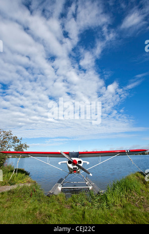 Wasserflugzeug. Hafen von Lake Hood Luft. Anchorage. Alaska. USA Stockfoto