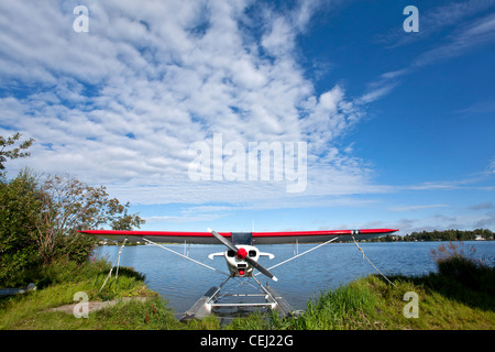 Wasserflugzeug. Lake Hood Luft Hafen Anchorage. Alaska. USA Stockfoto