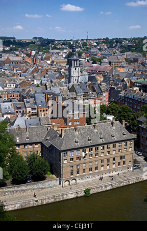 Blick über das Viertel Vieux-Namur und der Maas von der Zitadelle, Belgien Stockfoto