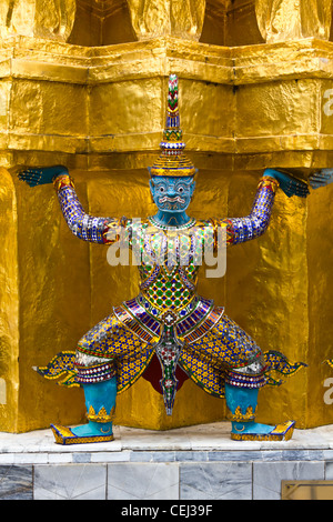 Hüterin der Wat Pra KEO Grand Palace Bangkok Thailand Stockfoto