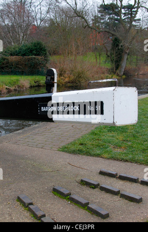 tiefen Schleuse 51, Barrow auf Soar, Leicestershire, England. Pfund-Sperre Stockfoto