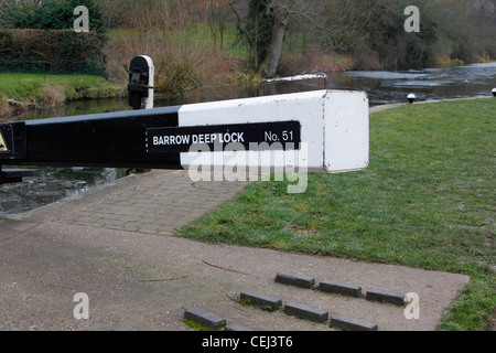 tiefen Schleuse 51, Barrow auf Soar, Leicestershire, England. Pfund-Sperre Stockfoto