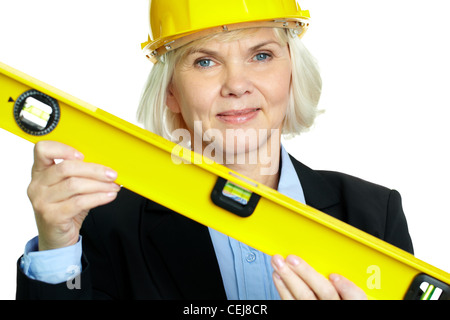 Porträt des überzeugt Architekten, Blick in die Kamera Stockfoto