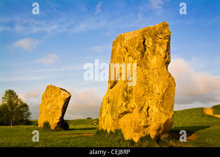 Großen steinernen Monolithen der Steinkreis von Avebury in Wiltshire Weltkulturerbe Wessex England UK GB Europa Stockfoto