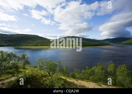 Teno-Fluss zwischen Finnland und Norwegen Stockfoto