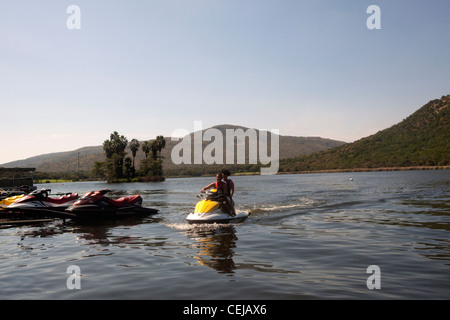 Jet-Ski auf Sun City Dam, Sun City, North West Province Stockfoto