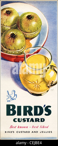 Original Werbung innerhalb der 1940er Jahre Magazin Werbung Vogels Pudding Stockfoto