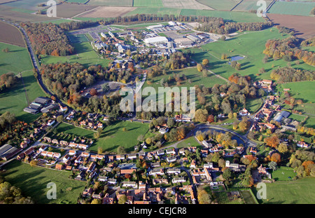 Luftaufnahme von Bishop Burton in der Nähe von Beverley, East Yorkshire Stockfoto