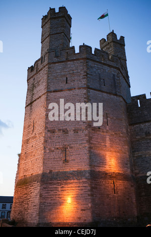 Wales, Gwynedd, Caernarfon Castle Stockfoto