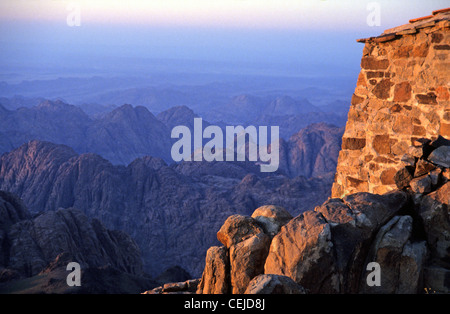 Sinai Wüste Szene im hohen Bereich, Ägypten. St. Catherines Berg. Stockfoto