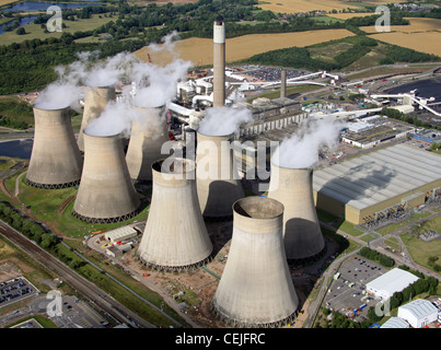 Luftaufnahme von Ratcliffe Kraftwerk, Nottinghamshire Stockfoto