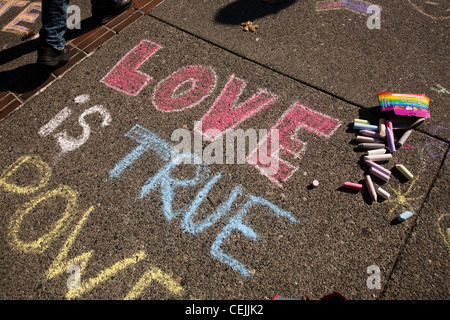 Demonstranten versammeln in Victoria, British Columbia als Teil der Occupy Wall Street-Bewegung, die Anfang September 2011 begann Stockfoto