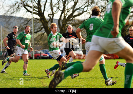 Rugby-Spiel, Wharfedale Rugby Union Football Club, North Yorkshire UK Stockfoto