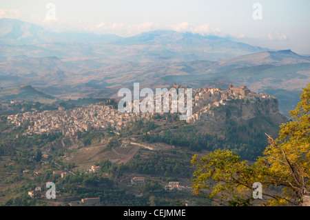 Historische Calascibetta, Sizilien, Italien Stockfoto