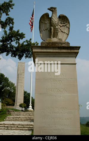 Präsident William Henry Harrison Denkmal North Bend Ohio Stockfoto