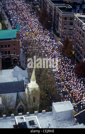 Luftaufnahme der 1994 New York City Marathon-Läufer. Stockfoto